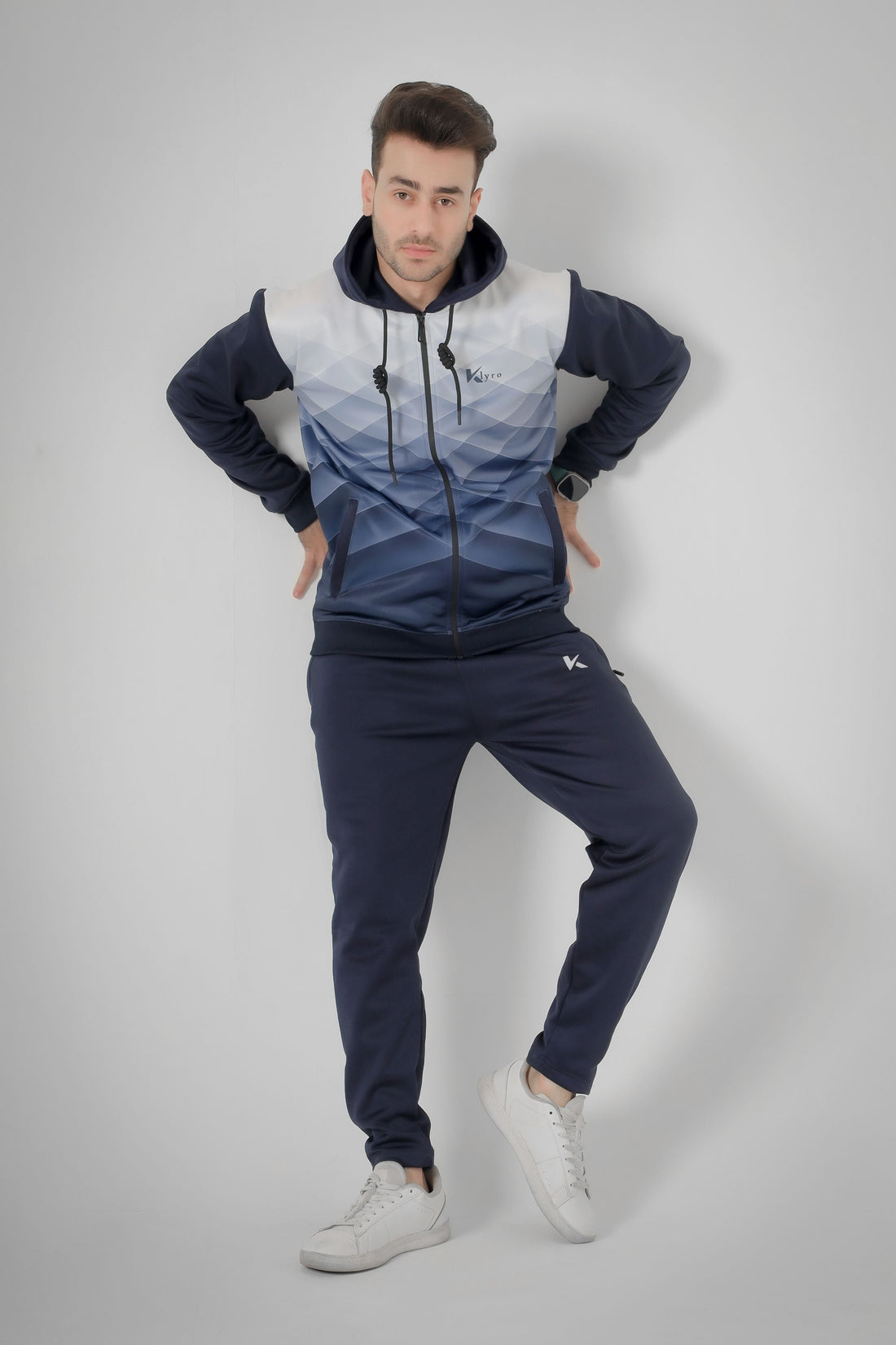 Klyro Blue Horizon Winter Tracksuit – Best Men's Fitness Clothing in Pakistan