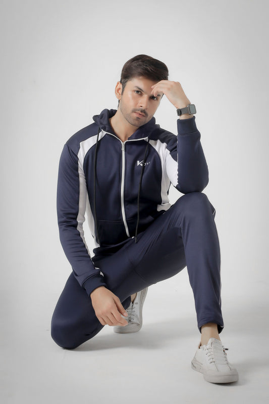 Klyro Oceanic Oasis Blue Escape Winter Tracksuit – Men's Sportswear in Pakistan