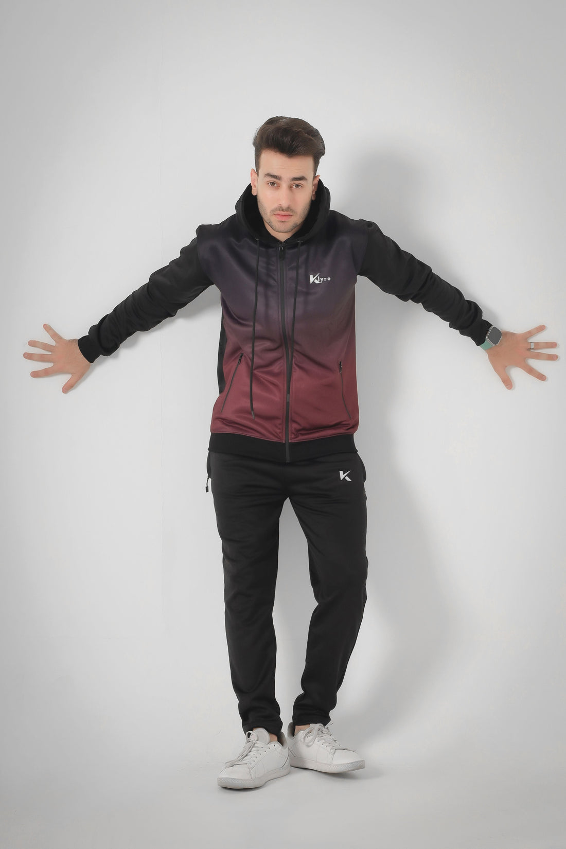 Klyro Rubby Noir Exclusive Fit Tracksuit – Winter Activewear for Men in Pakistan