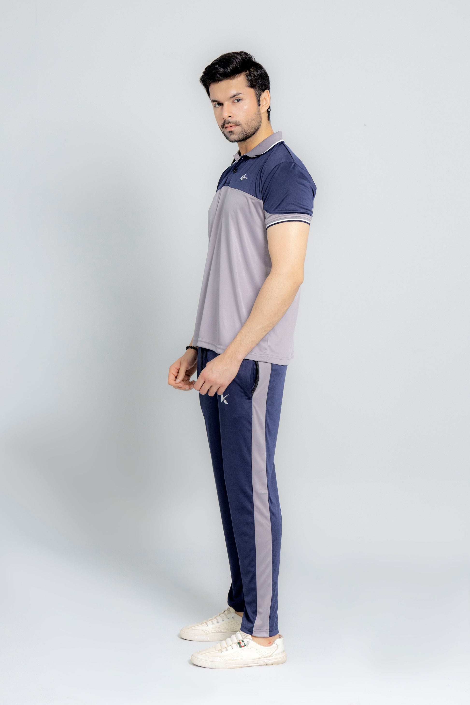 "Azure Stride summer tracksuit front view men's sportswear KLYRO"