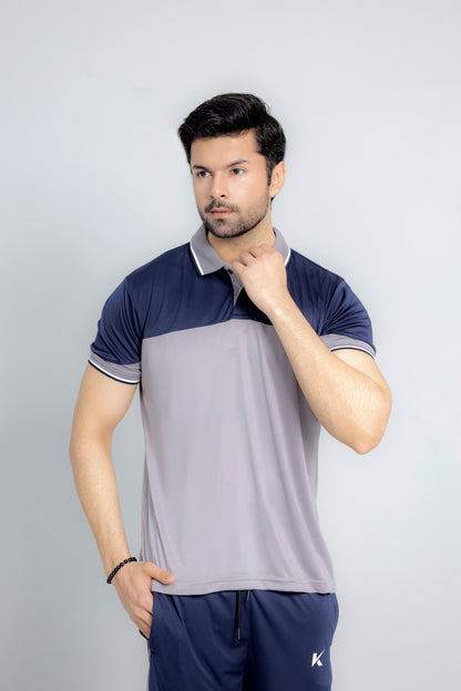 "Azure Stride summer tracksuit back view breathable design KLYRO"