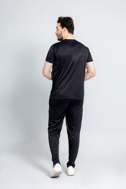 "Grey Matrix tracksuit side view slim athletic fit KLYRO"
