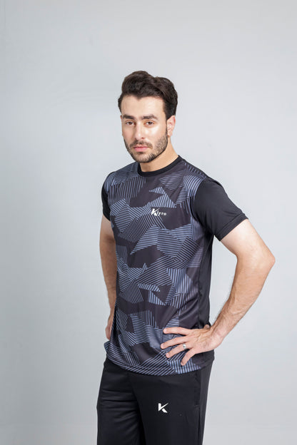"Grey Matrix dri fit tracksuit men's streetwear Pakistan KLYRO"
