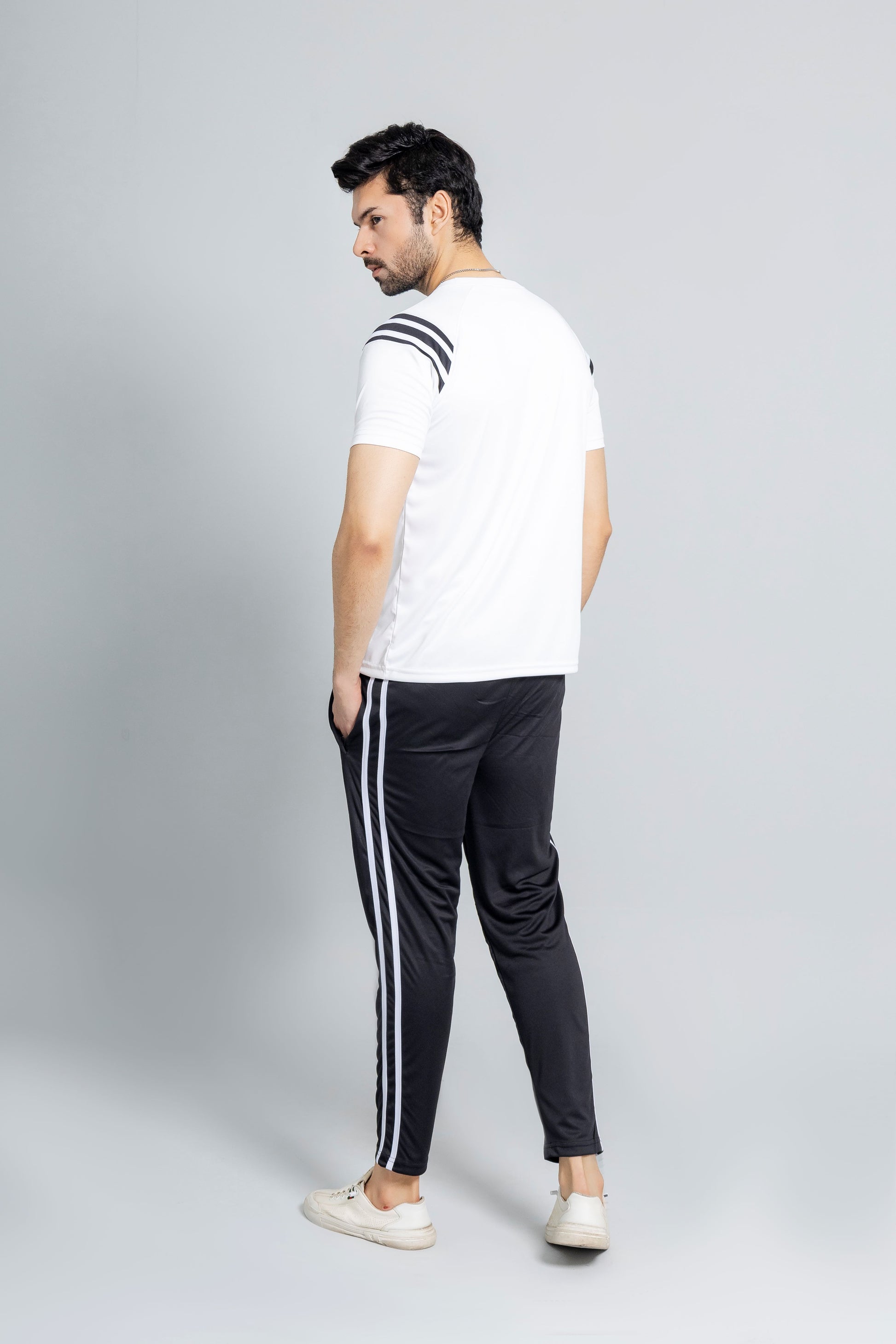 "White Eagle tracksuit back view breathable dri fit fabric KLYRO"